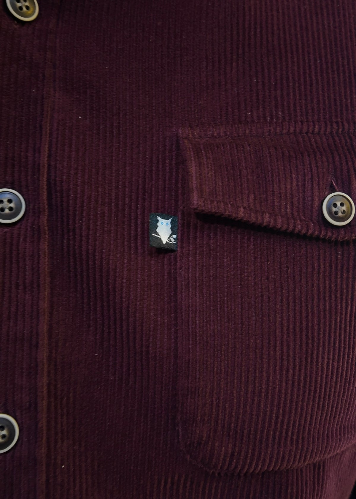 SUAVE OWL Corduroy Overshirt Plum