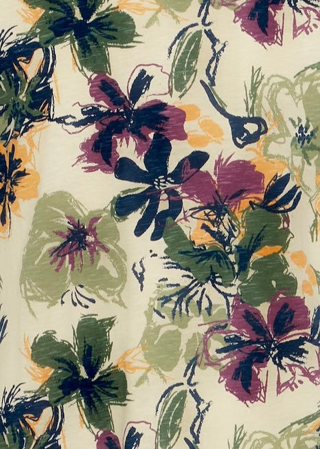 Flower T-Shirt Purple & Green