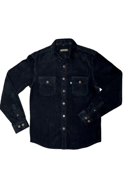 SUAVE OWL Corduroy Overshirt Black