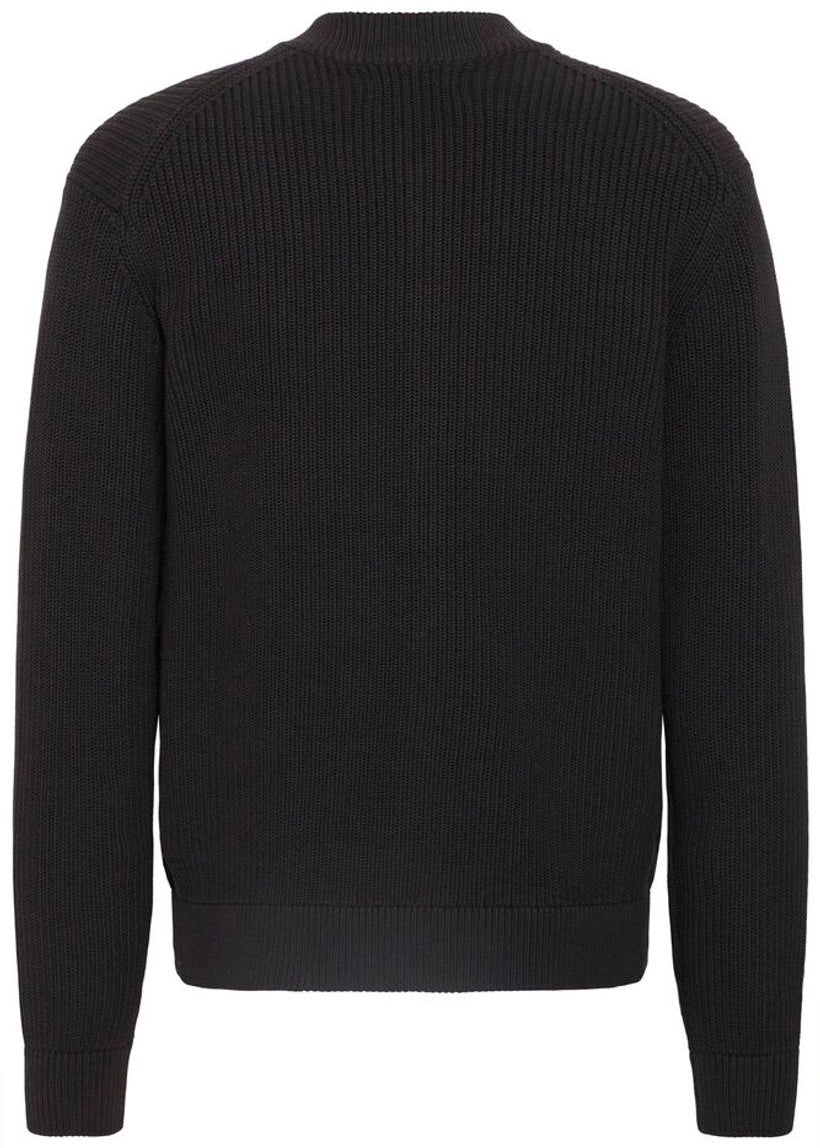Baseball Knit Cardigan Black