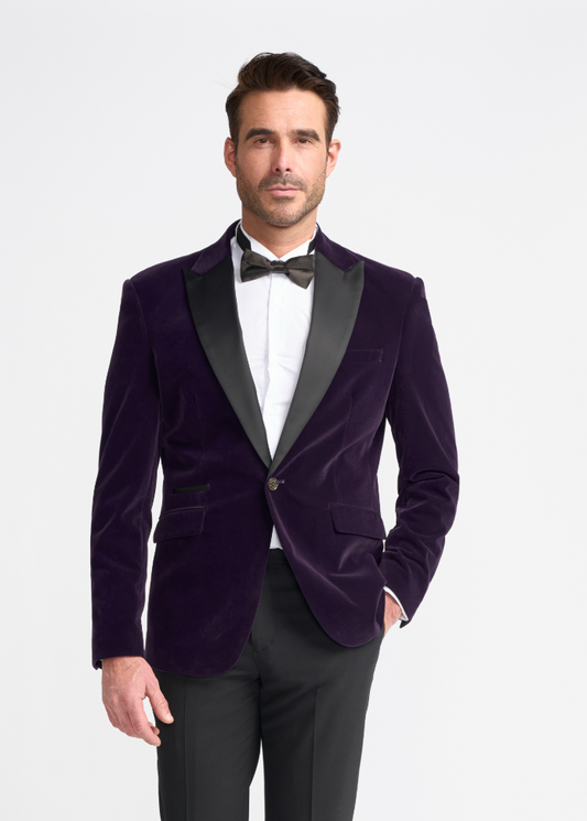 Cavani Rosa Purple Velvet Jacket