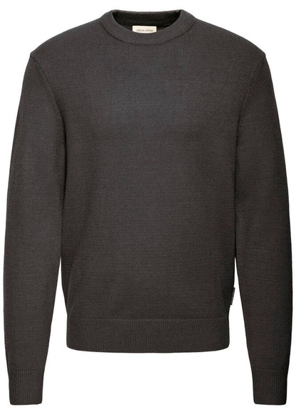 Crew Neck Knit Jumper Grey