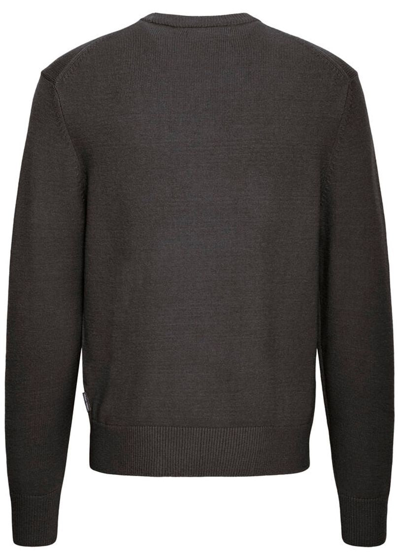 Crew Neck Knit Jumper Grey