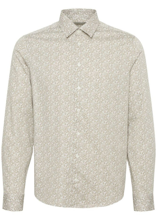 Floral Print Shirt Taupe