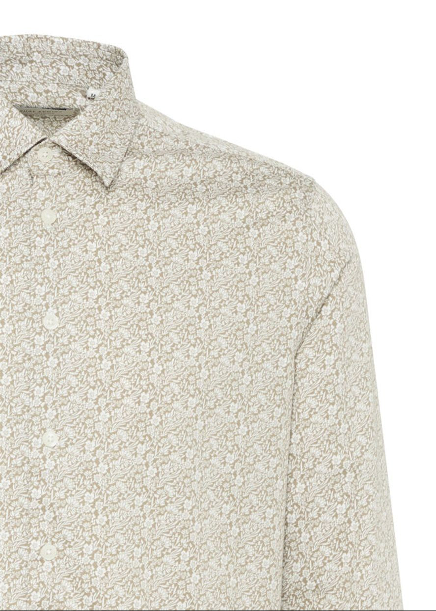 Floral Print Shirt Taupe