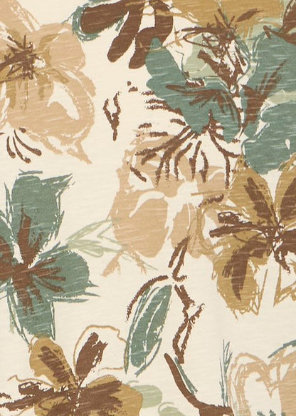 Flower T-Shirt Beige & Sage