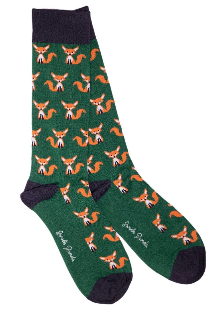 Bamboo socks for men with foxes