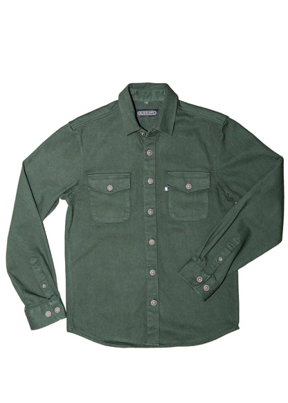 SUAVE OWL Twill Overshirt Forest Green