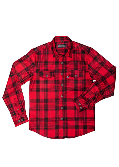 SUAVE OWL Checked Overshirt Red