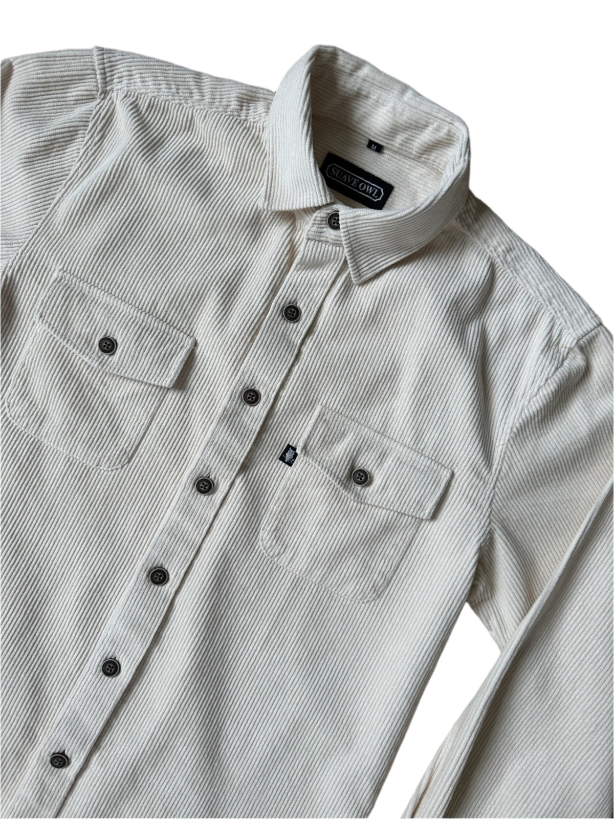 SUAVE OWL Men's Corduroy Overshirt Stone