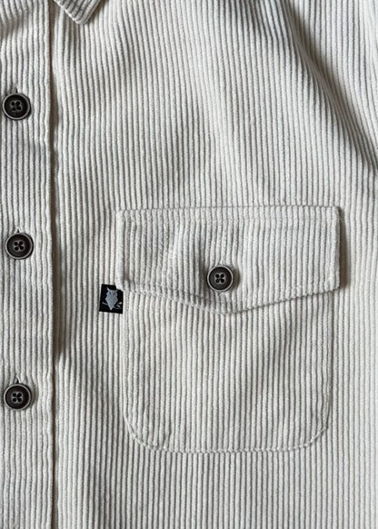 SUAVE OWL Men's Corduroy Overshirt Stone Pocket