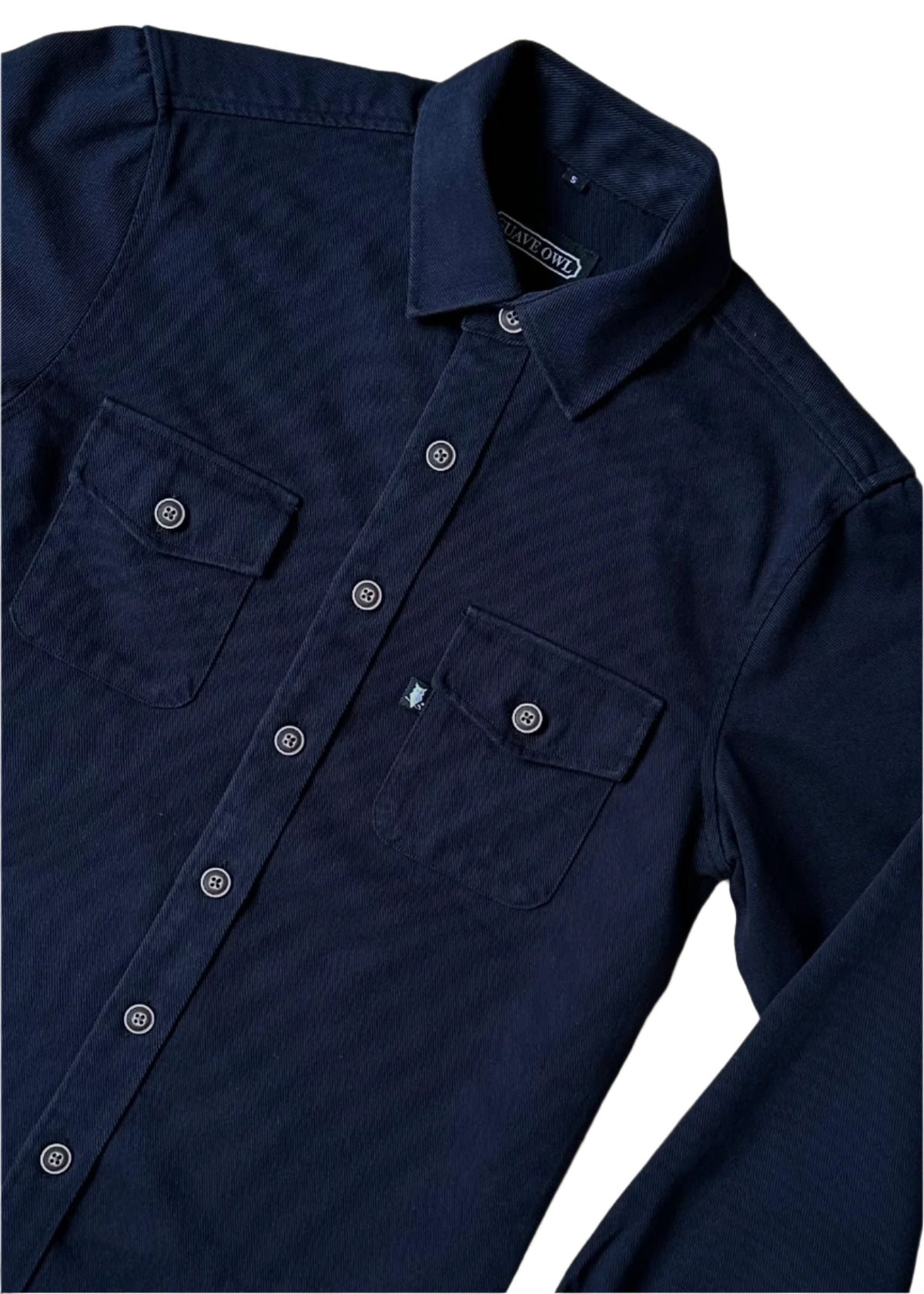 SUAVE OWL Best Men's Twill Overshirt Navy