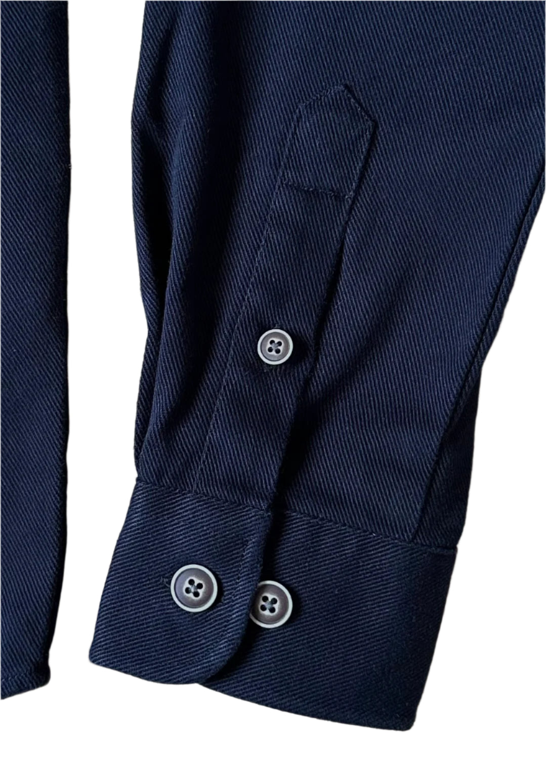 SUAVE OWL Men's Twill Overshirt Navy Cuff