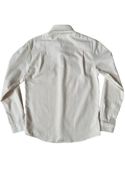 SUAVE OWL Men's Twill Overshirt Stone Back