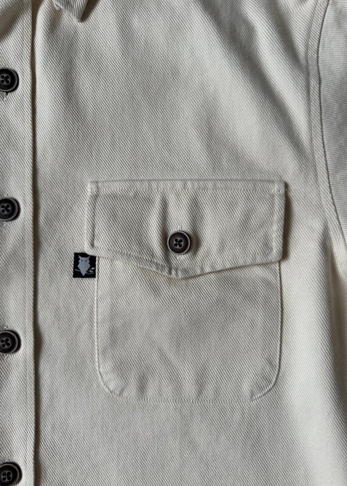 SUAVE OWL Men's Twill Overshirt Stone Pocket