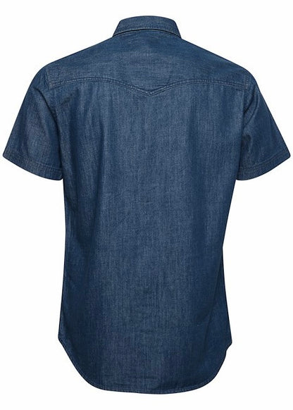 Short-Sleeve Thin Denim Shirt