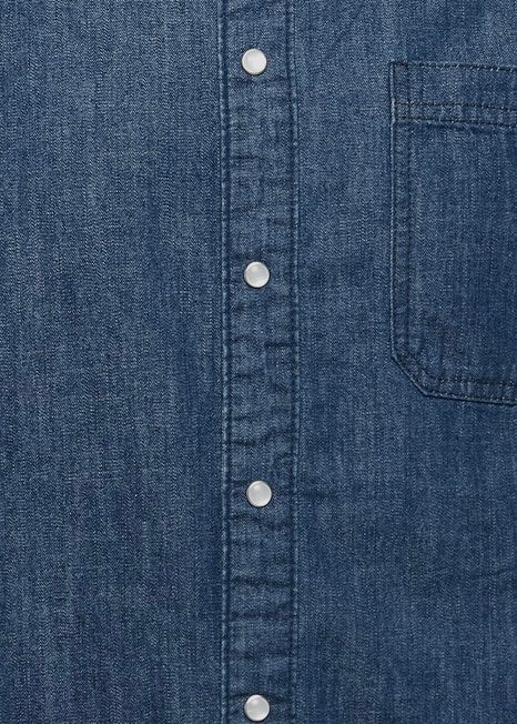 Short-Sleeve Thin Denim Shirt