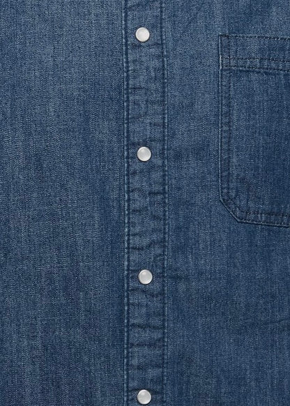 Short-Sleeve Thin Denim Shirt