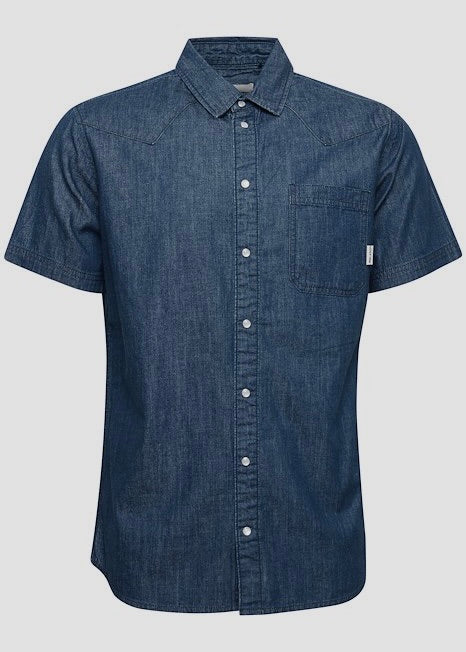 Short-Sleeve Thin Denim Shirt