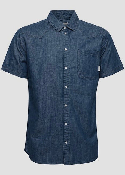 Short-Sleeve Thin Denim Shirt