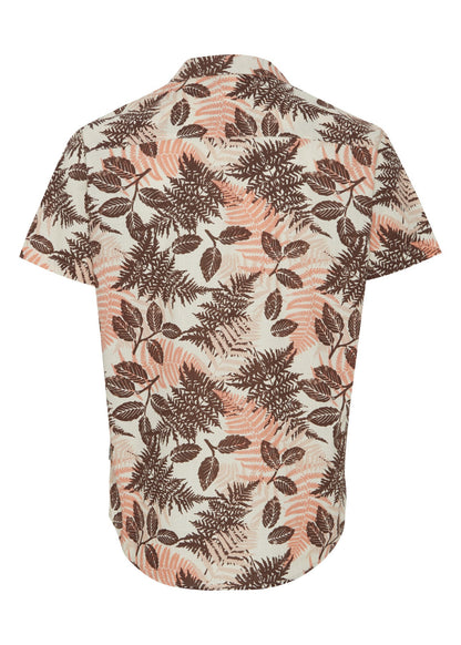 Short Sleeve Coral Leaf Shirt
