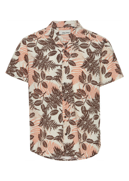 Short Sleeve Coral Leaf Shirt