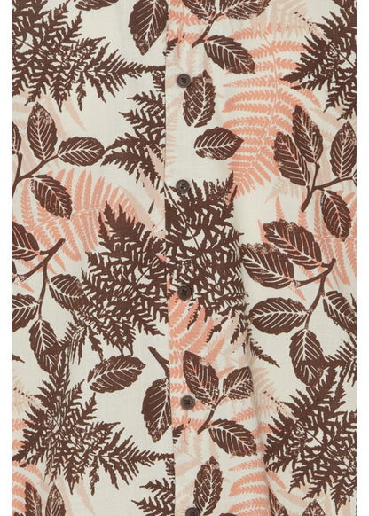 Short Sleeve Coral Leaf Shirt