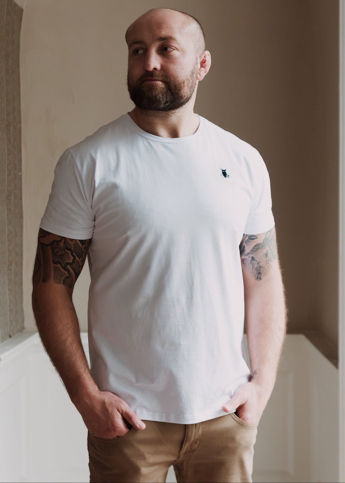Tom Dunn Bath Rugby SUAVE OWL White T-Shirt