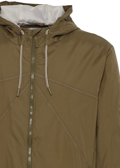 Water-resistent men's jacket in khaki - details