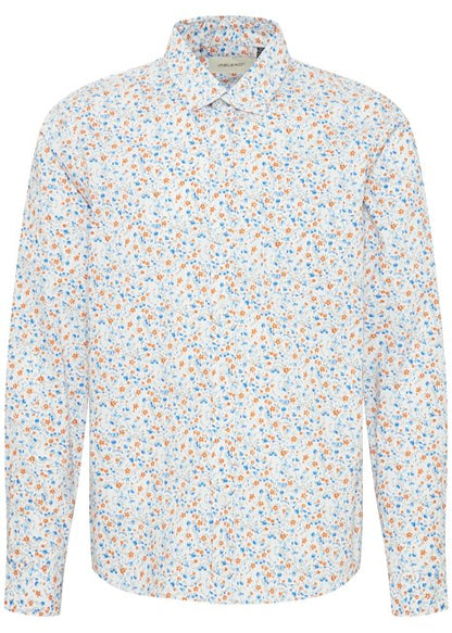 White Ditsy Print Shirt