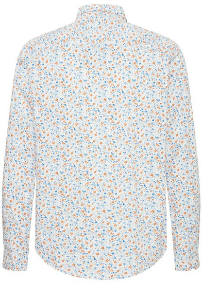 White Ditsy Print Shirt