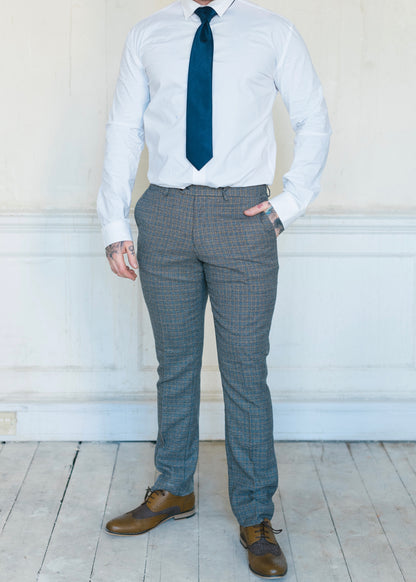 Marc Darcy Hardwick Checked Trousers. Great for business attire or a formal occasion such as a wedding